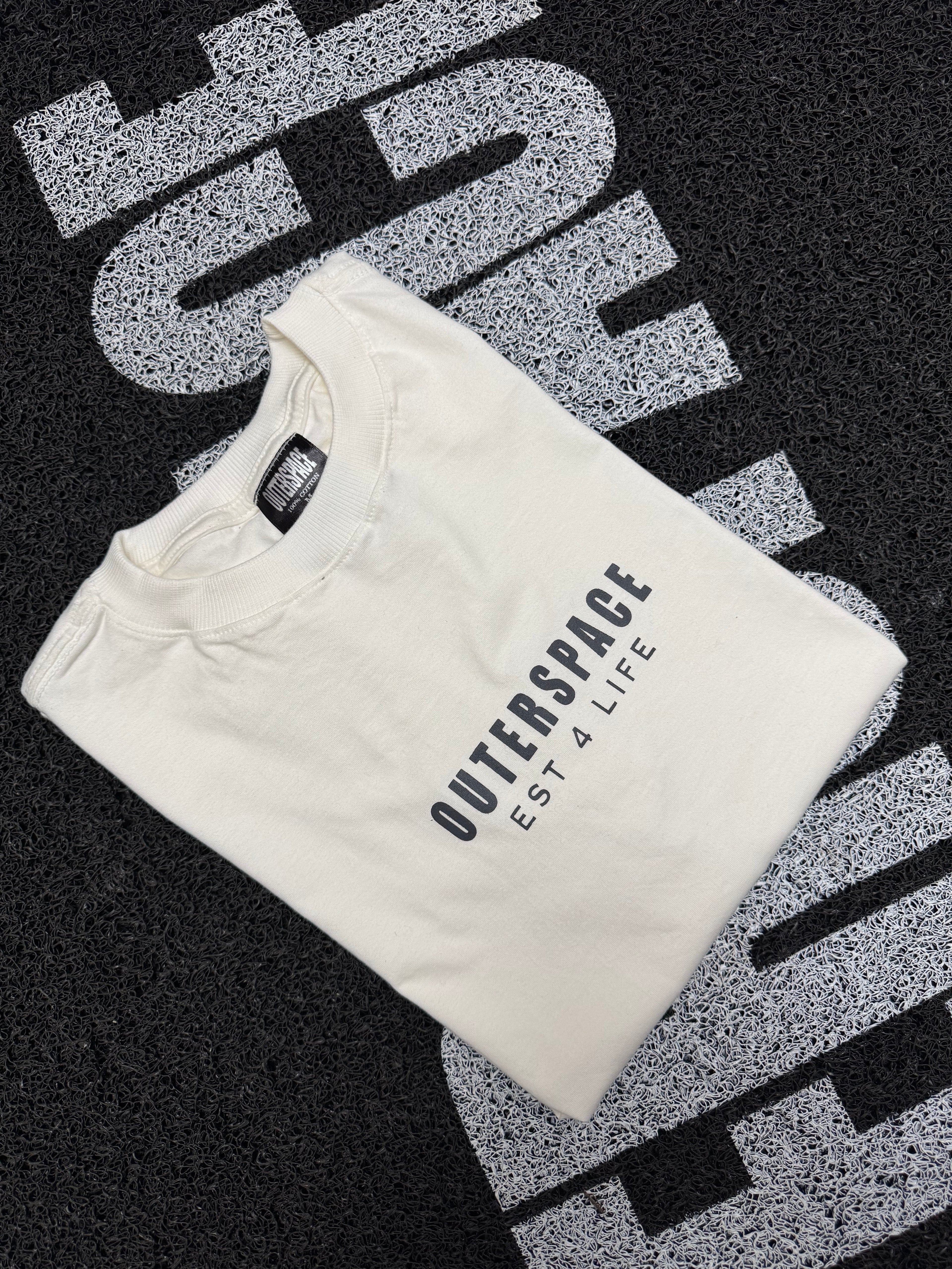 T shirt EST 4 Life - Off White